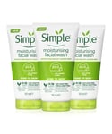 Simple Kind to Skin Moisturizing Face Wash, 150ml, 3 Pack - NA - One Size