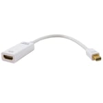 Adaptateur passif mini DisplayPort 1.2 mâle / HDMI femelle 4K avec cordon 0.15m