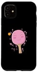 Coque pour iPhone 11 Truelle de ping-pong rose tennis de table fille femme