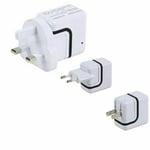 Ex-Pro® Mains AC Worldwide DUAL USB Travel Charger White for iPod touch 5th Gen