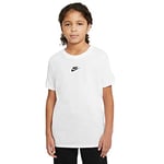 Nike B NSW Repeat Tee SS T-Shirt Boys, White/Black, Taille Unique