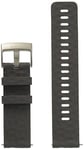 Suunto Bracelet de remplacement Original pour les Montres Suunto Spartan Sport WRH, Suunto 9, Silicone, Longueur : 22,3 cm, Largeur : 24 mm, Gris/Argent, avec Broches de fixation, SS050222000