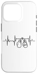 Coque pour iPhone 16 Pro Tenue d'entraînement de boxe Boxer Heartbeat Heartline ECG