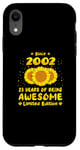 Coque pour iPhone XR 23e anniversaire 23 ans de génial amateur de tournesol né en 2002