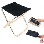 BSR - aiducho Tabouret Pliant De Camping Mini Tabouret Chaise De Camping Siege Assise Pliant Portable Pour Pêche Randonnée Bbq Voyage Noir