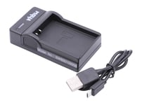 vhbw Chargeur USB de batterie compatible avec Drift HD Ghost, Ghost CFDC02 batterie appareil photo digital, DSLR, action cam