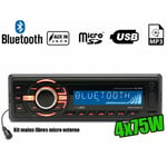 Autoradio Bluetooth Mains Libres, CENXINY 1 Din Universel pour Autoradio  Bluetooth 5.0, Récepteur Radio 4X65W, Lecteur Multimédia