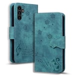 TEDTIKJT Coque pour Samsung Galaxy A54 Etui Protection Housse Premium en Cuir PU Flip Cover Galaxy A54 Magnétique Portefeuille Cover pour Samsung Galaxy A54, Vert Chat