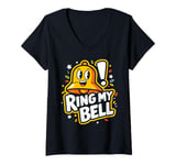 Womens Ring My Bell Notification Sound Funny Ringtone Design V-Neck T-Shirt