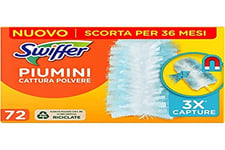 Swiffer Duster Doudounes Capture-poussière, 72 couettes, Capture et Piège la poussière et la saleté, atteint Les Points Les Plus Difficiles de la Maison, Maxi Format, Escorte pour 36 Mois