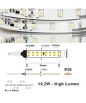 LED Strip 24V IP20 3000K 19,2W/m CC CRI 90 2380lm/m, 5 meter pakke