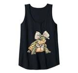 Womens Turtle Tortoise Boho Wildflower Coquette Bow Mom Mothers Day Tank Top