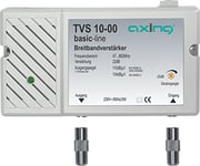 Axing Amplificateur haut débit TVS 10-00 pour télévision par câble ou antennes DVB-T2 HD FM DAB+