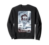 Tarot Card The Adventurer Husky Dog Lover Spiritual Reader Sweatshirt