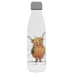 Lesser & Pavey 500ml Stainless Steel Water Bottle | Eco Friendly Stainless Steel Bottle with Lid & Carry Handle | Hamish Highland Cow Stainless Steel Bottles for Office, Sports or On The Go - Bug Art