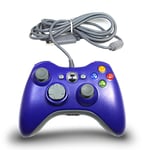 Manette Filaire Usb Pour Microsoft Xbox 360 Contrôleur Jeu Video Pc Windows Bleu Bleu