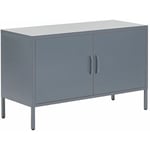 Buffet Moderne Industriel en Acier Gris Durable et Design avec 2 Portes Beliani