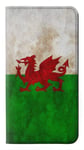 Innovedesire Wales Football Soccer Red Dragon Flag Etui Flip Housse Cuir pour Motorola Moto X4