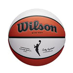 Wilson Ballon de Basket, WNBA OFFICIAL GAME BALL, pour jeu en salle, Cuir, Taille : 6, Brun/Blanc