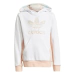 Adidas H22628 Hoodie Sweatshirt Girl's White/Haze Coral 5-6A