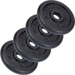 Scsports - Set de disques d'haltère de 10 kg de 4 x 25 kg poids en fonte trou de perçage 30/31 mm - contrôlé par Intertek + examen réussi