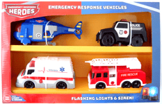 Toy Emergency Response Vehicles Toy Helicopter Toy Fire Engine Toy Police Car
