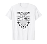 Funny Pickleball Lovers Real Men Stay Out of Kitchen Humor T-Shirt