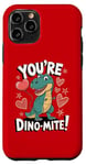 Coque pour iPhone 11 Pro Costume de dinosaure T-Rex pour la Saint-Valentin