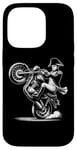 iPhone 14 Pro Napoleon Bonaparte Pulling a Wheelie on a Motorcycle Funny Case