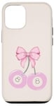 Coque pour iPhone 12/12 Pro Coquette 8 boules rose cerise