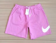 Nike Sportswear Club Fleece Shorts Graphic Swoosh - Mens Size XL Hot Pink New