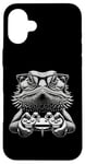 Coque pour iPhone 16 Plus Lunettes Nerdy Dragon Barbu Amusant Gamer