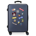 Disney Have a good day Mickey Valise Moyenne Bleu 48x68x26 cms Rigide ABS Serrure à combinaison 70L 3,7Kgs 4 roues doubles