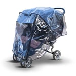 Rain Cover For Mountain Buggy Duet Twin Pushchair, Made In The UK, Top Quality