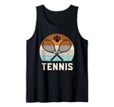 Tennis Player Sports Racket Game Retro Vintage Tank Top