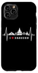 Coque pour iPhone 11 Pro Skyline de Dresde Heartbeat Coeur Allemand I Love Dresden