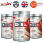 Slimfast Advanced Keto Fuel Shake Smooth Mocha Weight Loss Diet 350g Pack Of 3