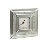 Table clock Romimex Silver Glass 20 x 20 x 5 cm