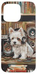 Coque pour iPhone 15 Pro Max West Highland White Terrier Westie Peinture chien amateur de musique