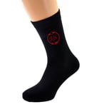 Personalised Valentine Heart with Initials Mens Black Socks UK Size 5-12 N1314