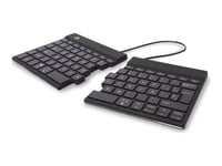 R-Go Ergonomic Keyboard Split Break - Version 2 - Tastatur - With Integrated Break Indicator - Compact - Med Magnet Attachment, Led Indicator - Trådløs - Bluetooth 5.0 - Qwerty - Spansk - Svart