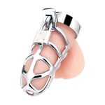 Blue Line Enslave Cock Cage Steel Male Chastity Device Penis Restraint Lock Mens