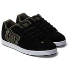 DC Shoes Homme Net Basket, Noir, Vert, Noir, 53.5 EU