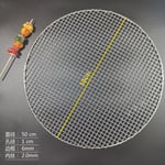 Filet en maille de grille métallique ronde pour barbecue,acier inoxydable 304,qualité alimentaire,8-75cm - Type 50CM