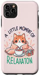 Coque pour iPhone 11 Pro Max idee cadeau citation drôle relaxation design chat kawaii