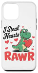 Coque pour iPhone 12 mini I Steal Hearts Rawr Dinosaur Love