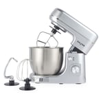 Salter Aspen Electric Stand Mixer 8 Speeds Stainless Steel 5L Mixing Bowl Silver