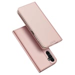 DUX DUCIS [Skin Pro Series Case, Designed for Samsung Galaxy A25 5G, étui en Cuir PU avec Fente pour Cartes, étui de téléphone à Rabat – Rose