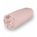 Drap plat en coton percale camille, Rose, par songe de camille - 90 x 190 cm - Rose