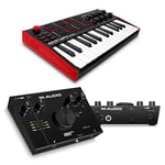 MIDI Controller Bundle - AKAI Professional MPK Mini MK3 MIDI Keyboard + M-Audio AIR 192x4 USB C Audio Interface and MPC Beats Production Software